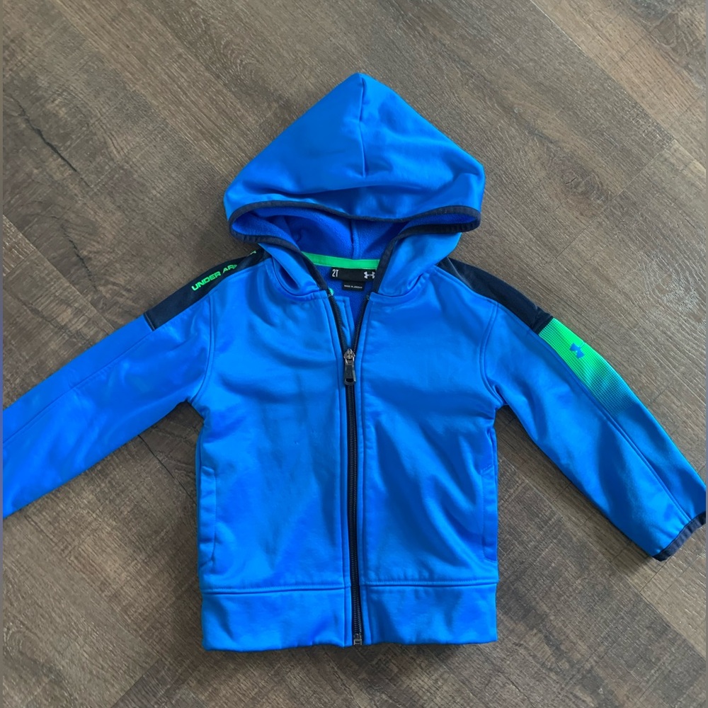 Toddler Boys Under Armour Blue Zip Up Hoodie, size 2T